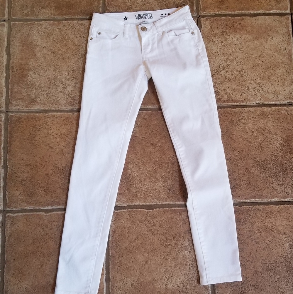 Celebrity Pink White Skinny Jeans